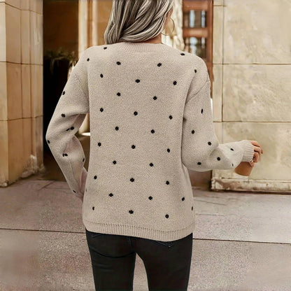 Nina™ – Knitted polka dot jumper