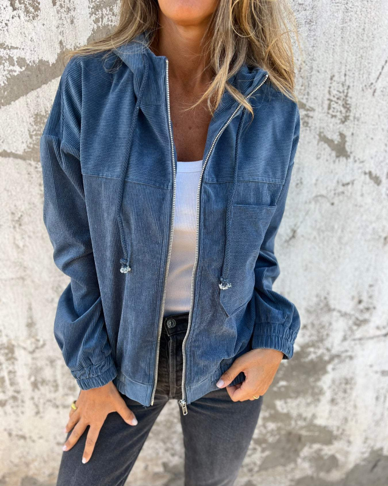 Ella™ | Velvet Zip-Up Hoodie