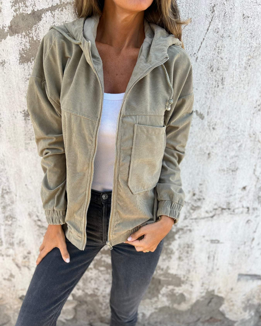 Ella™ | Velvet Zip-Up Hoodie