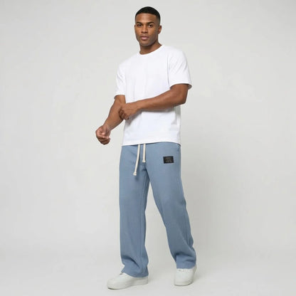 Nino | Comfortable Wide-Leg Trousers for Men with Adjustable Waist