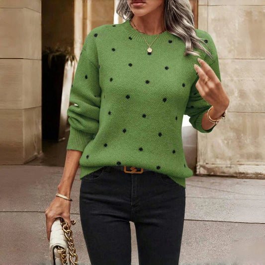 Nina™ – Knitted polka dot jumper