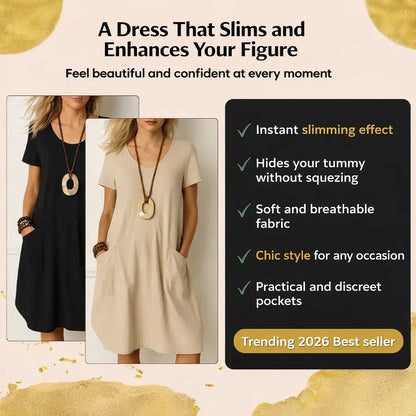 Everlisse™ Sophie – Elegant Dress with Subtle Tummy Coverage