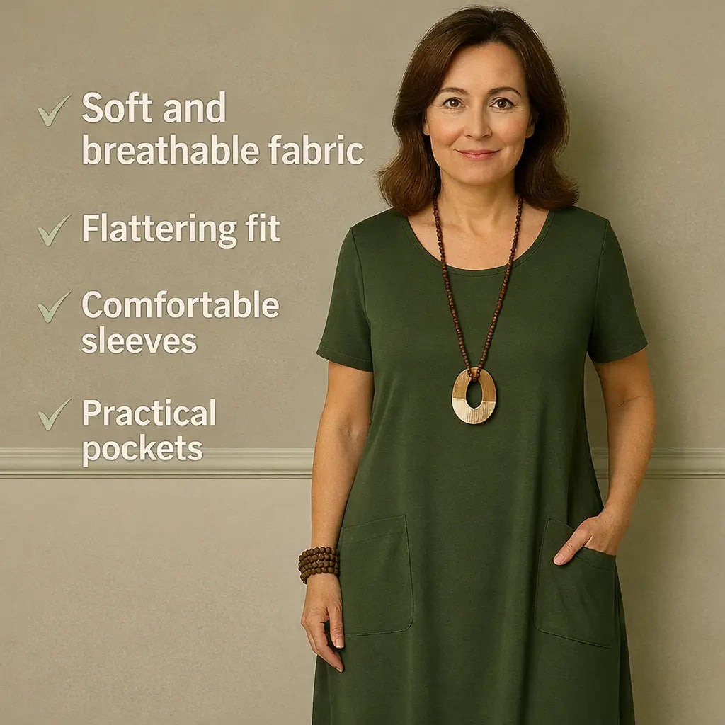 Everlisse™ Sophie – Elegant Dress with Subtle Tummy Coverage