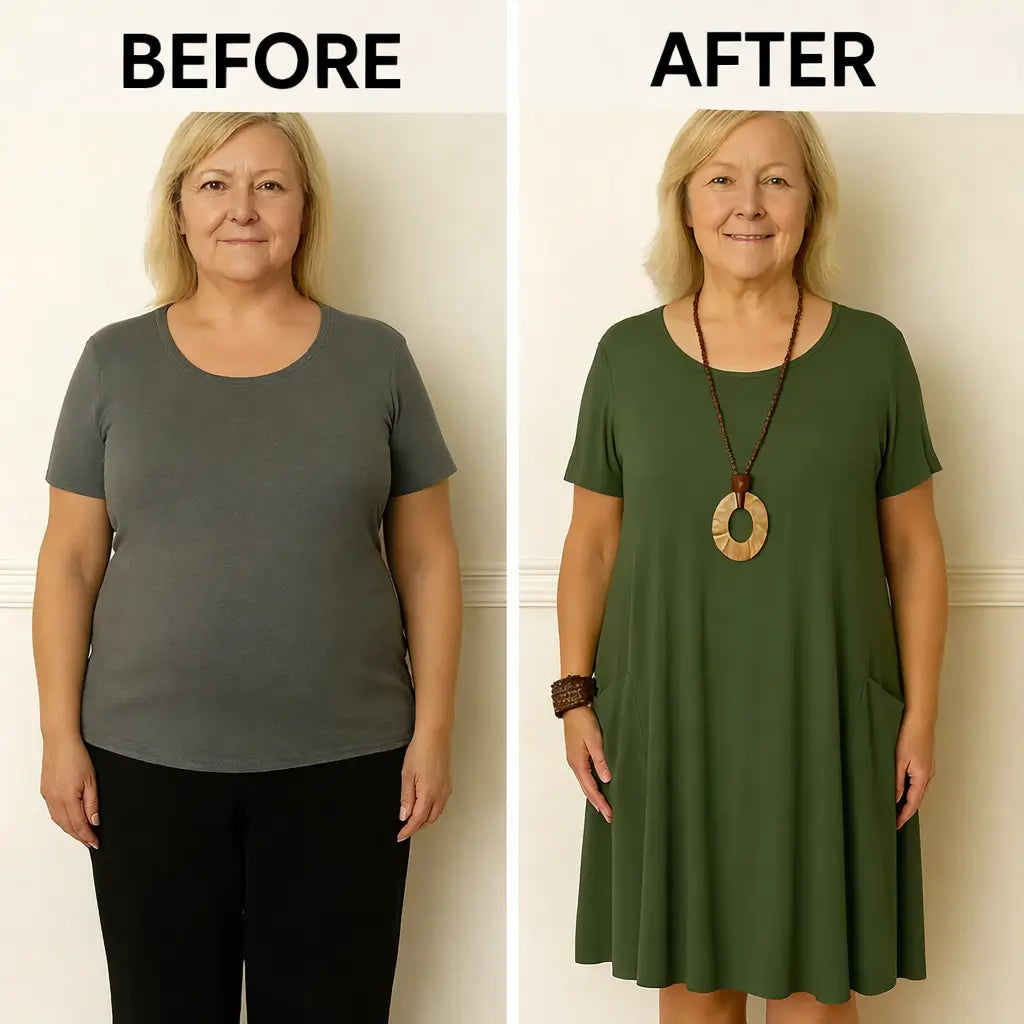 Everlisse™ Sophie – Elegant Dress with Subtle Tummy Coverage