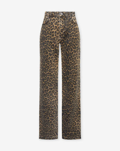 LEOPARD BOOTCUT JEANS