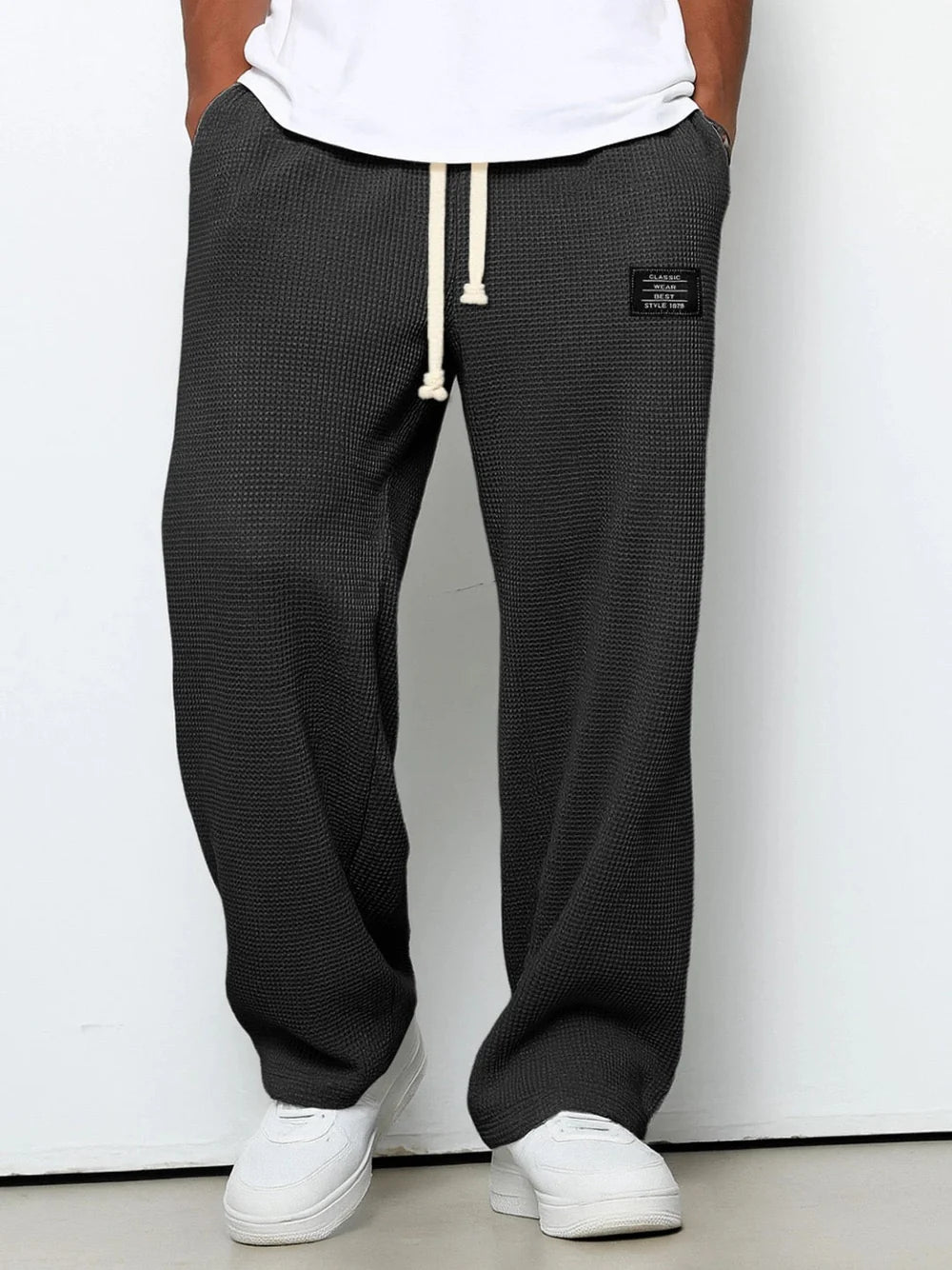 Nino | Comfortable Wide-Leg Trousers for Men with Adjustable Waist