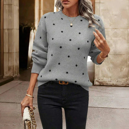 Nina™ – Knitted polka dot jumper