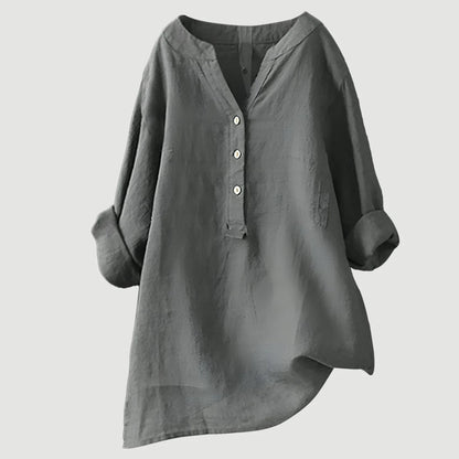 Freja™ | Light and Comfortable Linen Blouse for Women