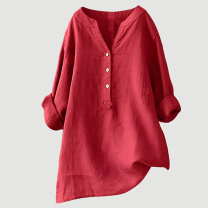 Freja™ | Light and Comfortable Linen Blouse for Women