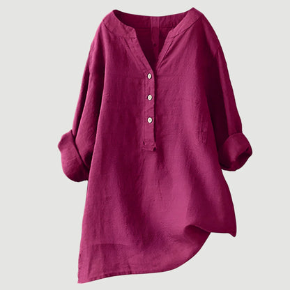 Freja™ | Light and Comfortable Linen Blouse for Women
