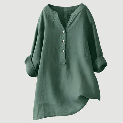 Freja™ | Light and Comfortable Linen Blouse for Women