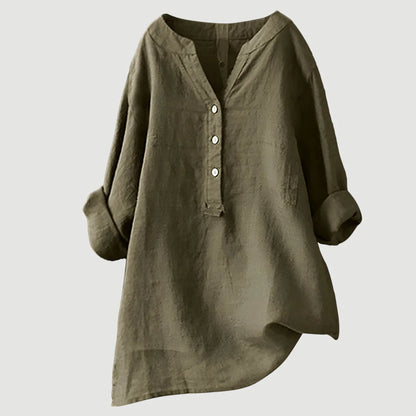 Freja™ | Light and Comfortable Linen Blouse for Women